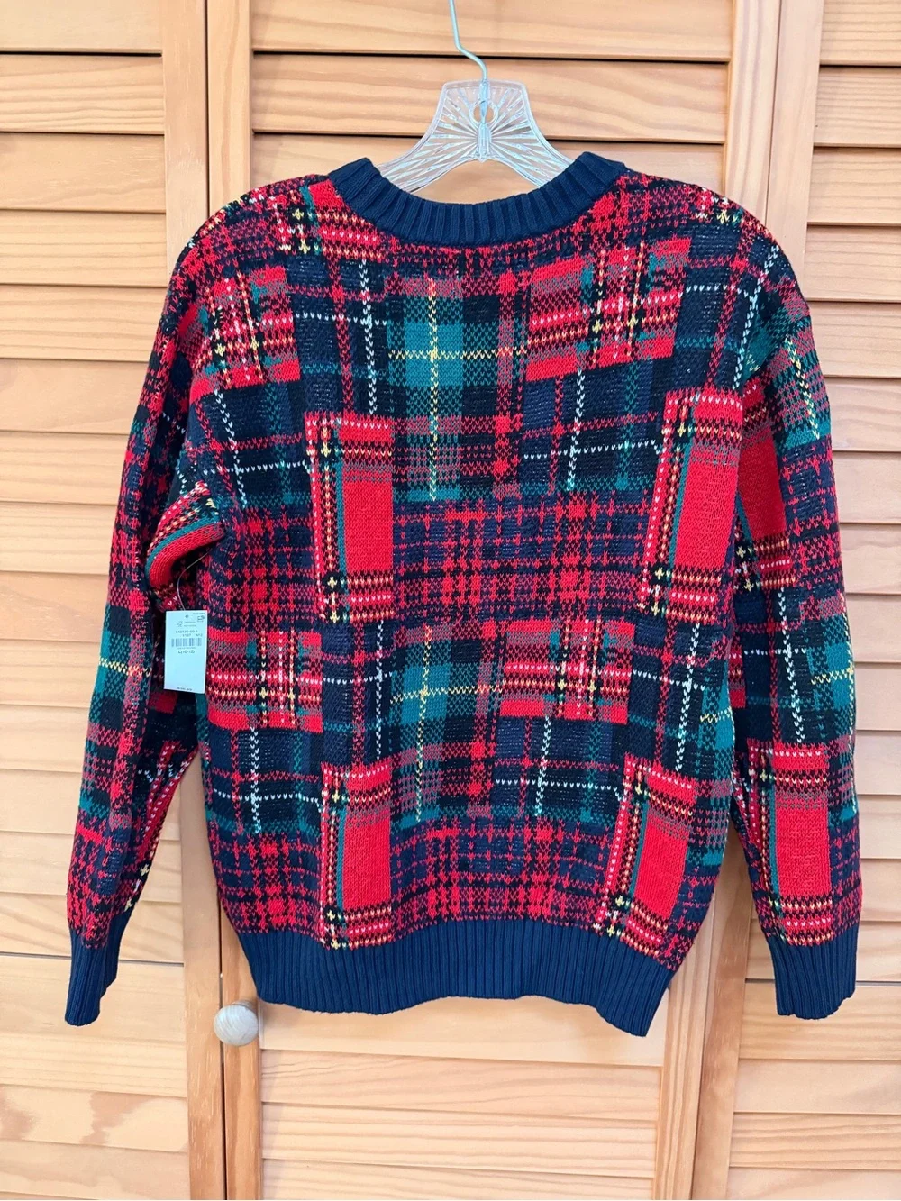 NWT Boys Old Navy Holiday Winter Plaid Sweater L